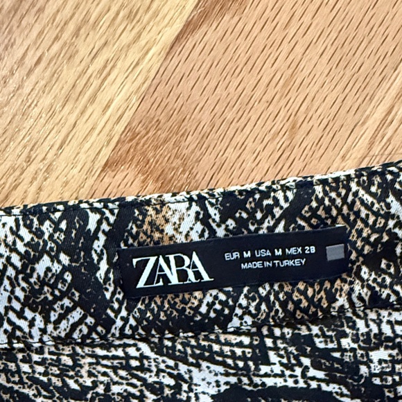 Zara Asymmetrical Snake Print Skirt - Brown and Tan - Picture 2 of 2